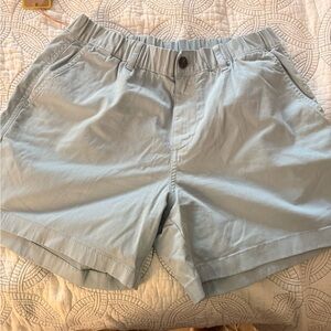 Men's Light Blue Flat Front Shorts
